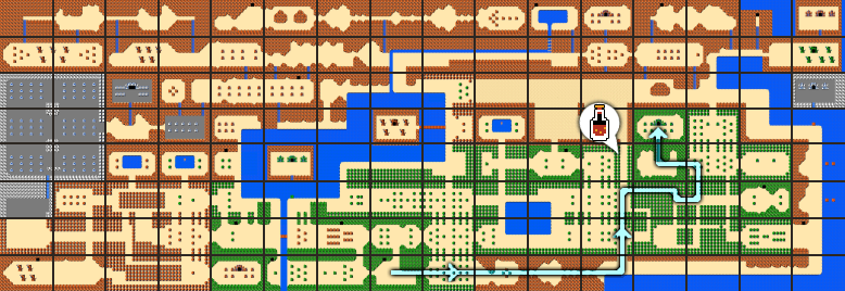 legend of zelda nes map level 2
