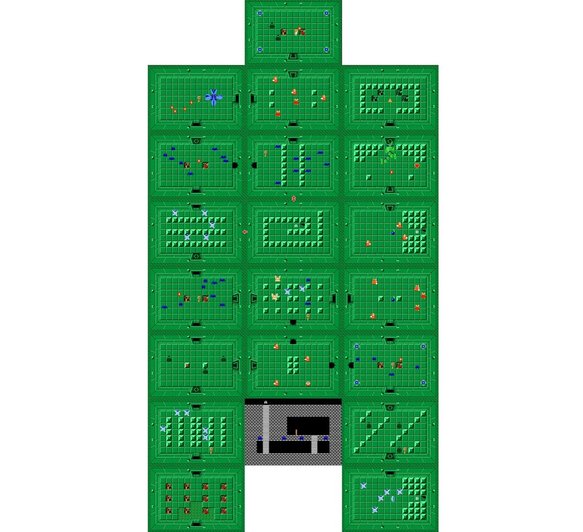 legend of zelda nes map level 2