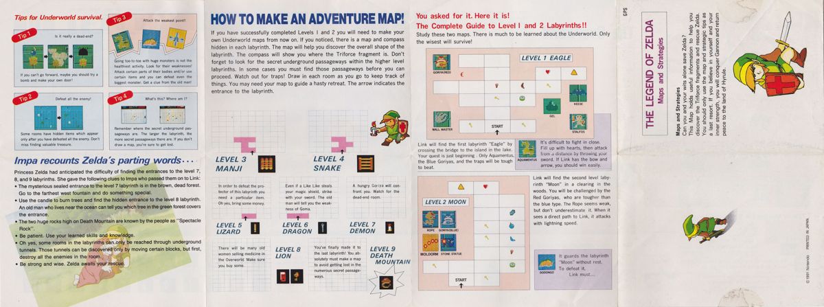 legend of zelda nes map pdf