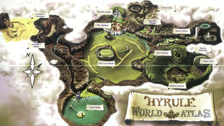 legend of zelda oot map