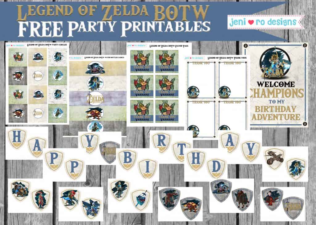 legend of zelda printable birthday invitations