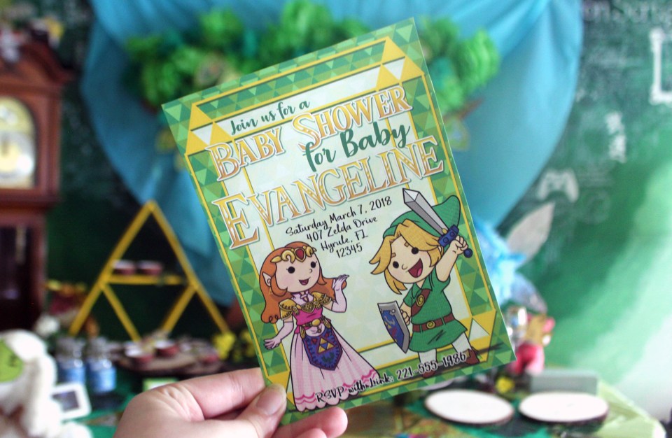 legend of zelda printable birthday invitations