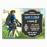 legend of zelda printable birthday invitations