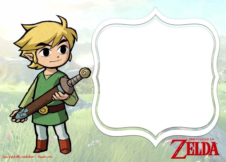 FREE Printable Legend of Zelda Invitations Templates