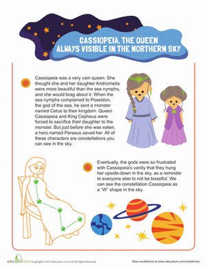 Constellation Legends | Worksheet 