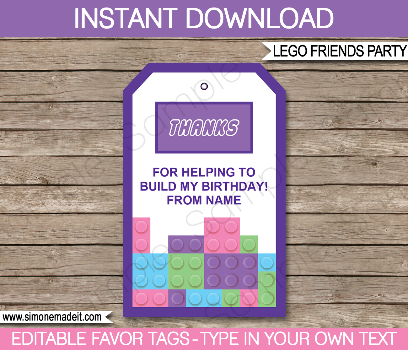 lego-friends-favor-tags-template-worksheets-library for Free Printable Lego Friends Invitation Template Free Lego Friends Favor Tags template - Worksheets Library for Free Printable Lego Friends Invitation Template Free