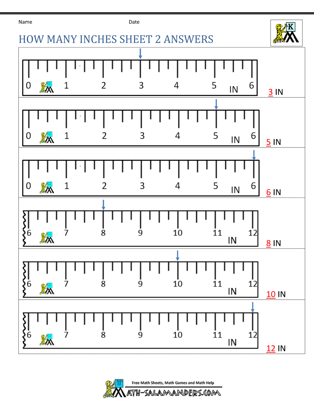length worksheet