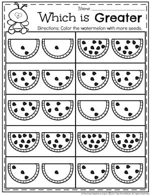 Comparing Numbers Worksheets - Planning Playtime