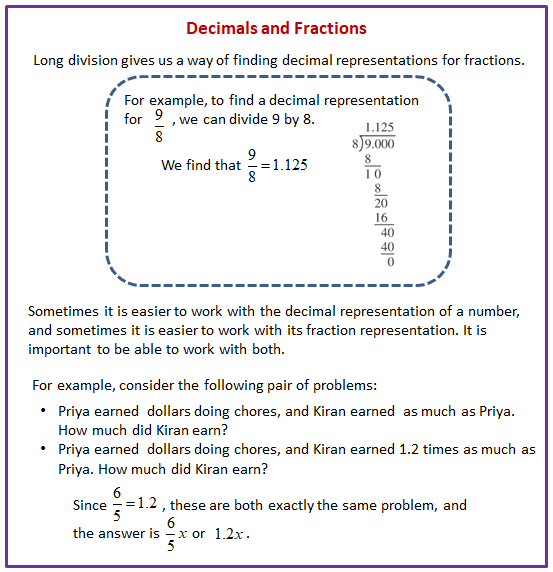 Say It with Decimals