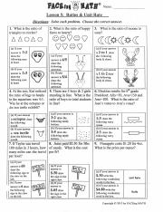 FACEing Math ~ Lesson 5 - LL7 Jrv can. a tune N. w Lesson 5 ...