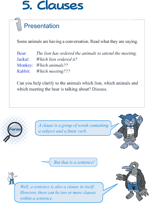 Grammar » Grade 5 Grammar Lesson 5 Clauses