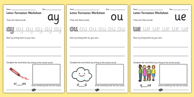 Phase 5 Letter Formation Worksheets (teacher made) - Twinkl
