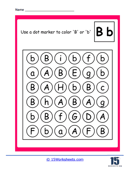 letter a and b worksheet
