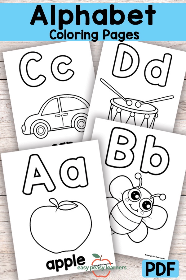 Alphabet Coloring Pages - Easy Peasy Learners