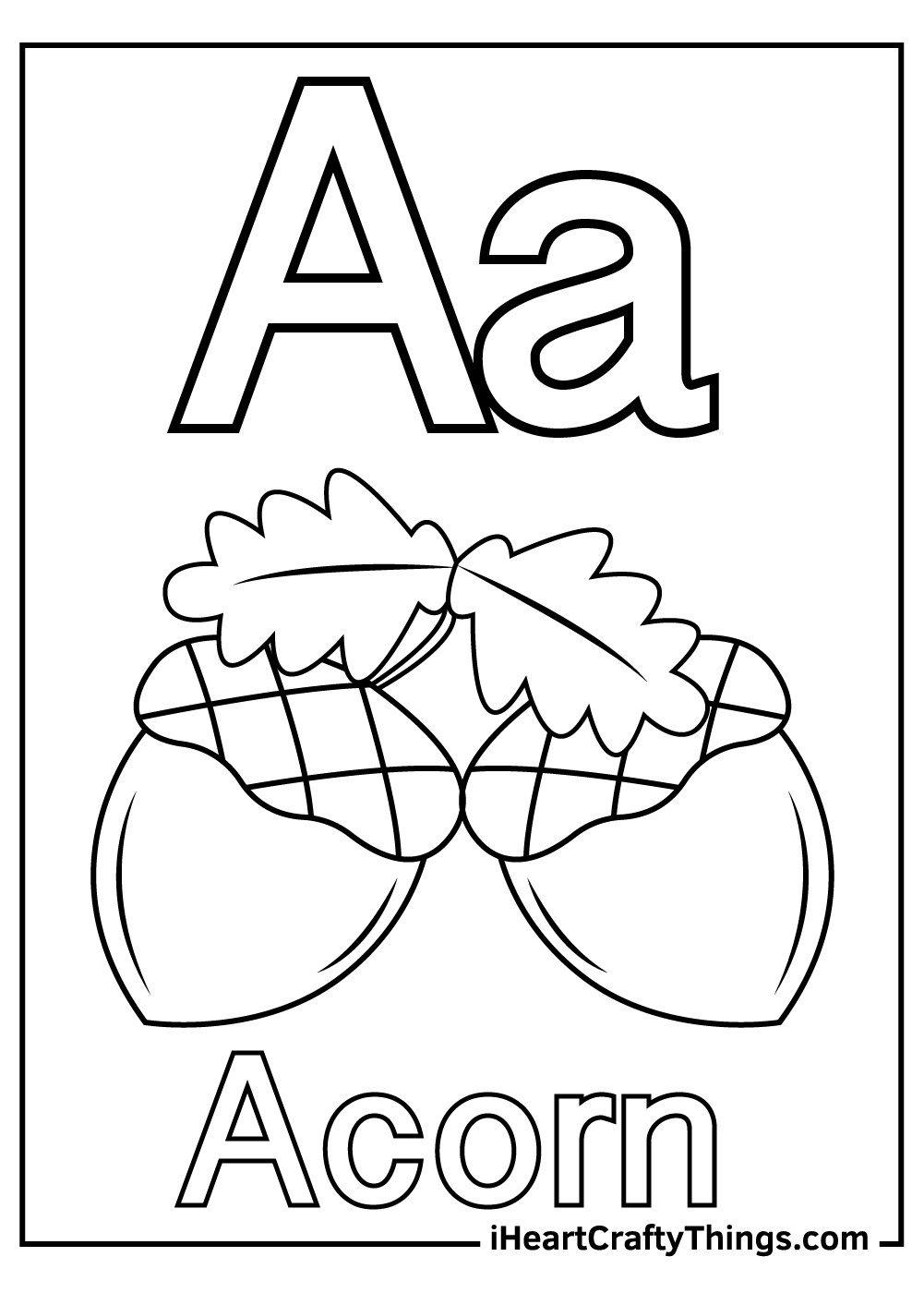 letter a coloring worksheet