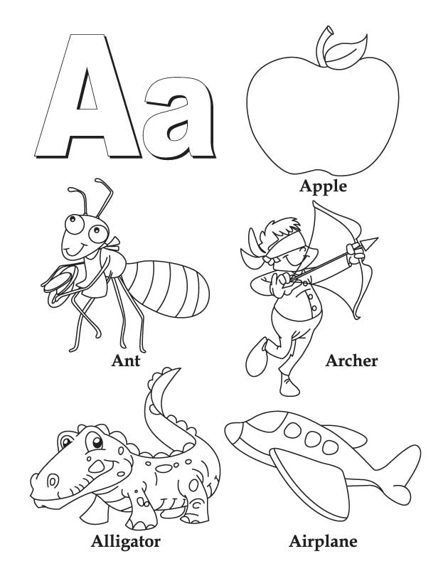 My A to Z Coloring Book Letter A coloring page | Download Free My ...