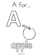 Letter A Coloring Pages - Twisty Noodle