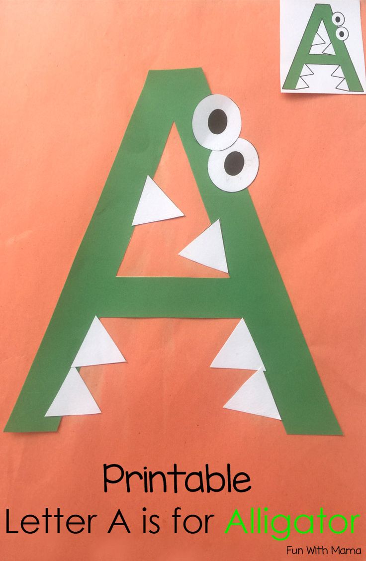 Printable Letter A Crafts A is for Alligator