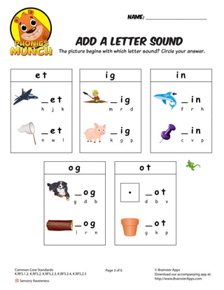 Add a Letter Sound Phonics Worksheet | PDF