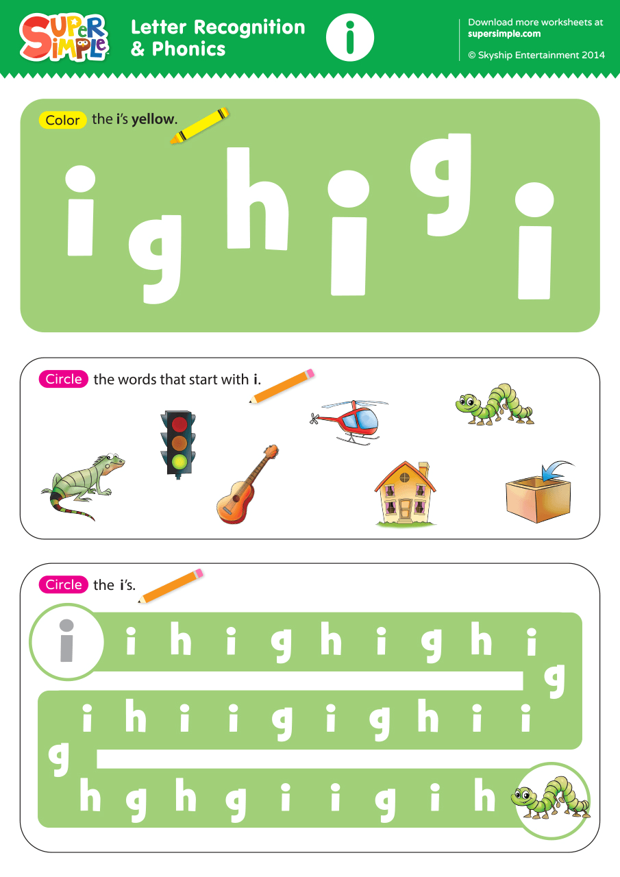 letter a phonics worksheet