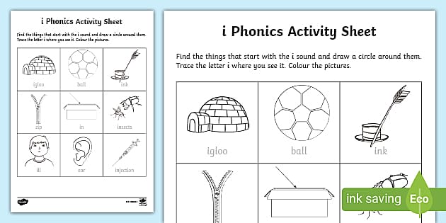 i Words Worksheet | Twinkl Phonics (teacher made) - Twinkl