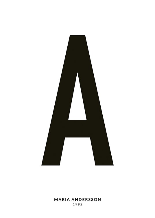 My Letter A Personal Poster