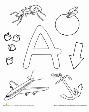 letter a preschool worksheet