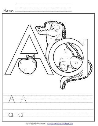 letter a worksheet free