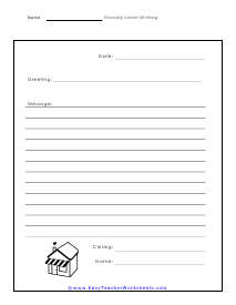 Writing Friendly Letters Worksheets