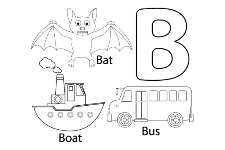 letter b coloring pages