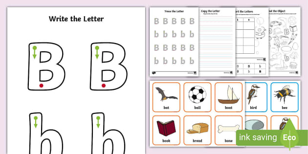 Letter B Handwriting Activity Pack (teacher made) - Twinkl