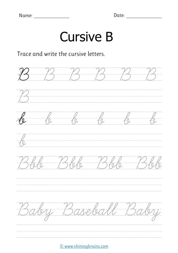 letter b handwriting