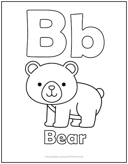 letter b print out