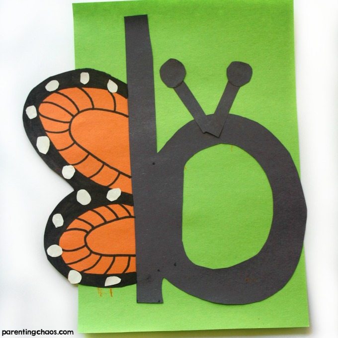 b is for Butterfly Letter of the Week Craft ⋆ Parenting Chaos