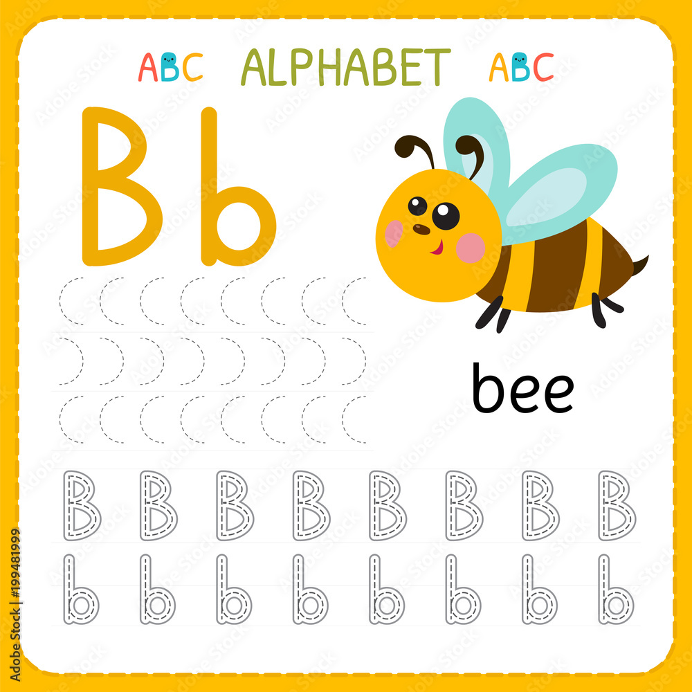 letter b tracing worksheet for preschool