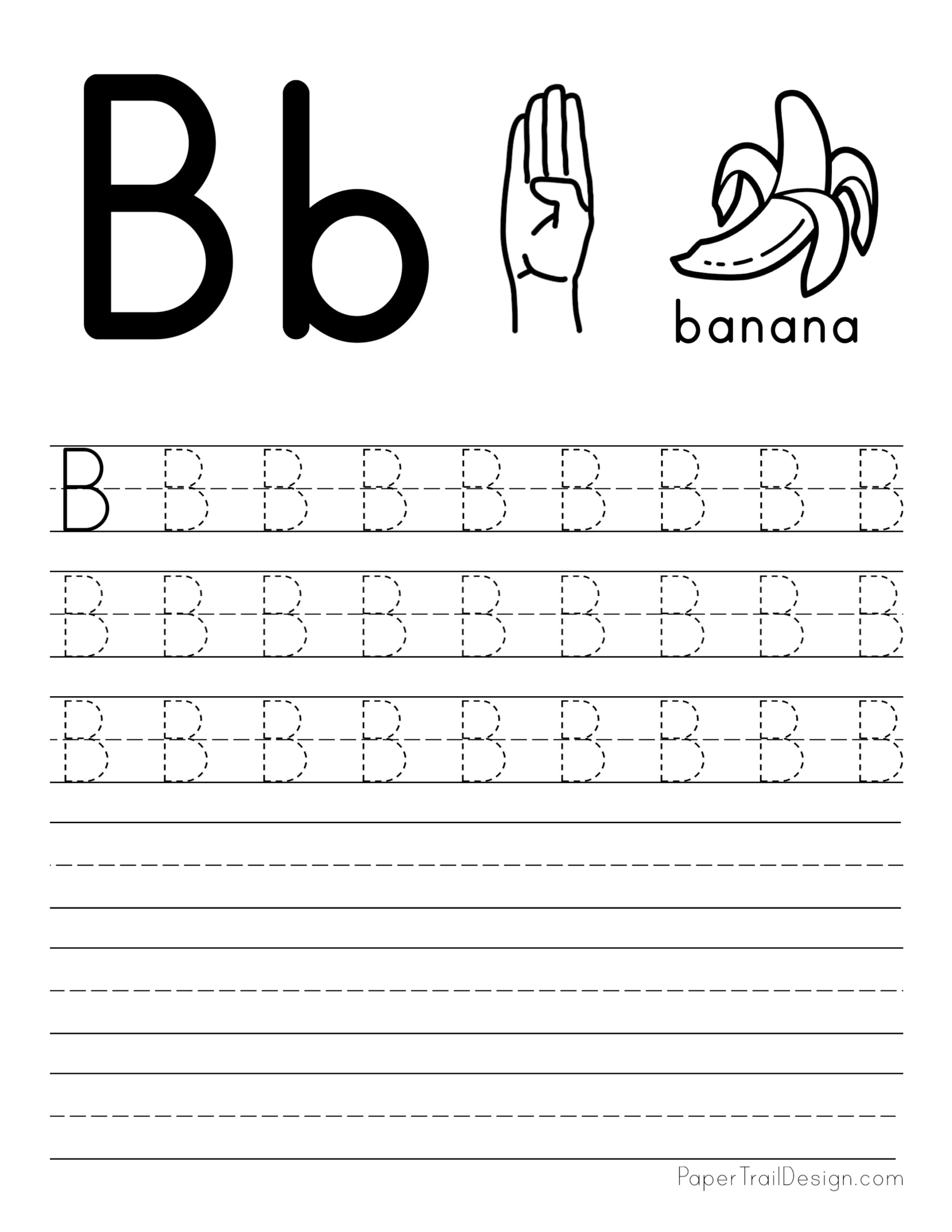 FREE Letter B Worksheets for Preschool! ⋆ The Hollydog Blog