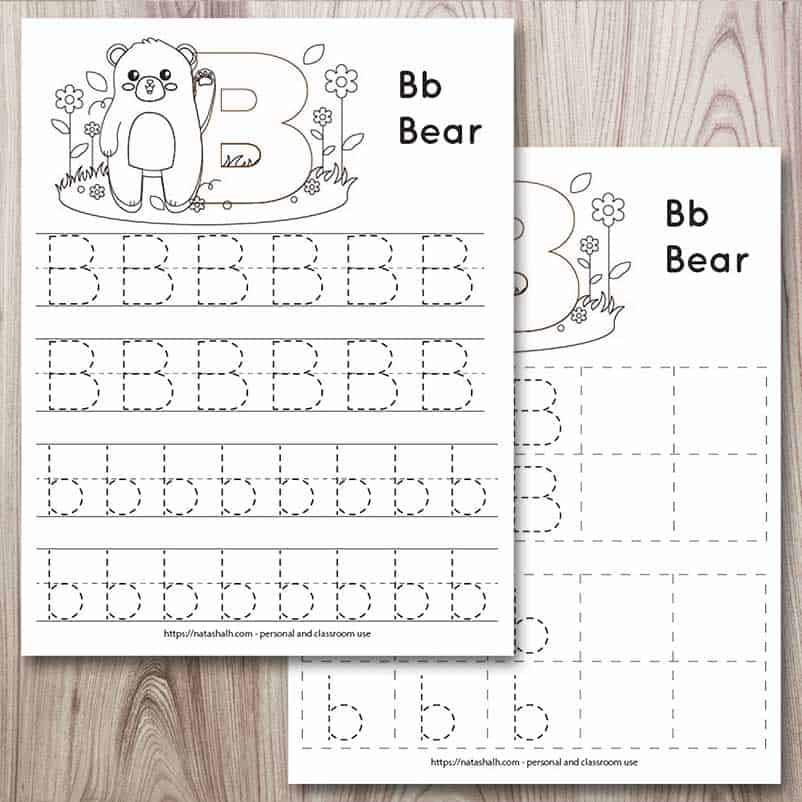 letter b tracing worksheet