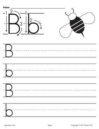 letter b worksheet for pre k