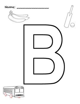letter b worksheet for two year old