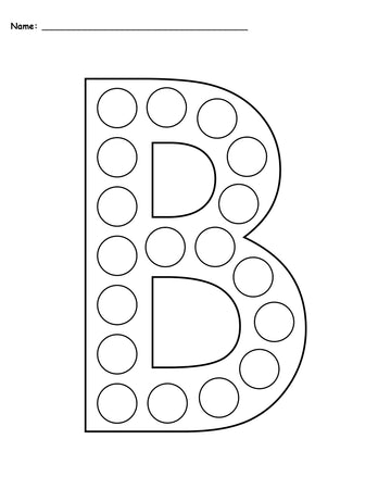 letter b worksheet for two year old