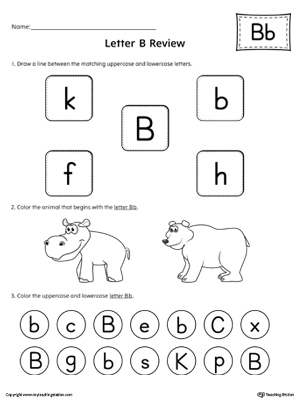 FREE* All About Letter B Printable Worksheet | MyTeachingStation.com