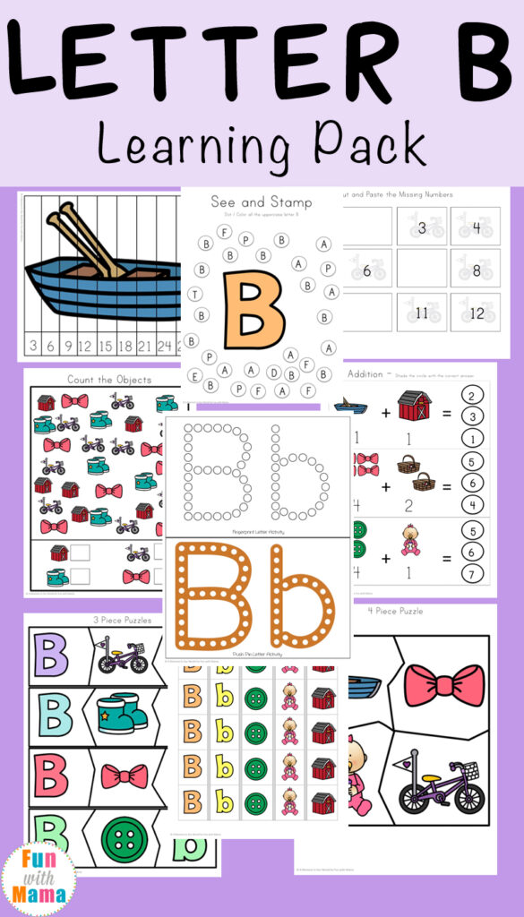 letter b worksheet for two year old
