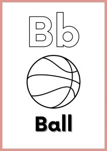 letter b worksheet for two year old