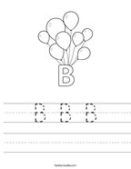 letter b worksheet for two year old