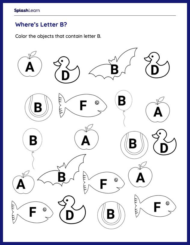 letter b worksheet preschool