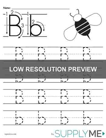 letter b worksheet preschool