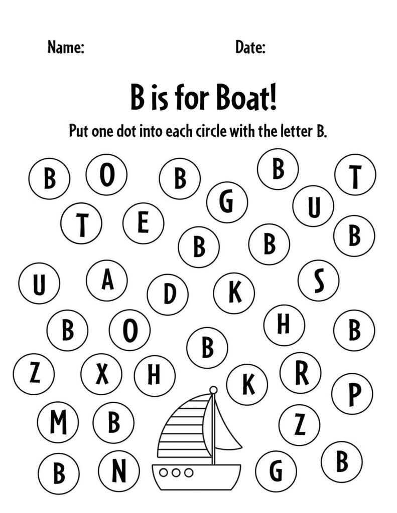 FREE Letter B Worksheets for Preschool! ⋆ The Hollydog Blog