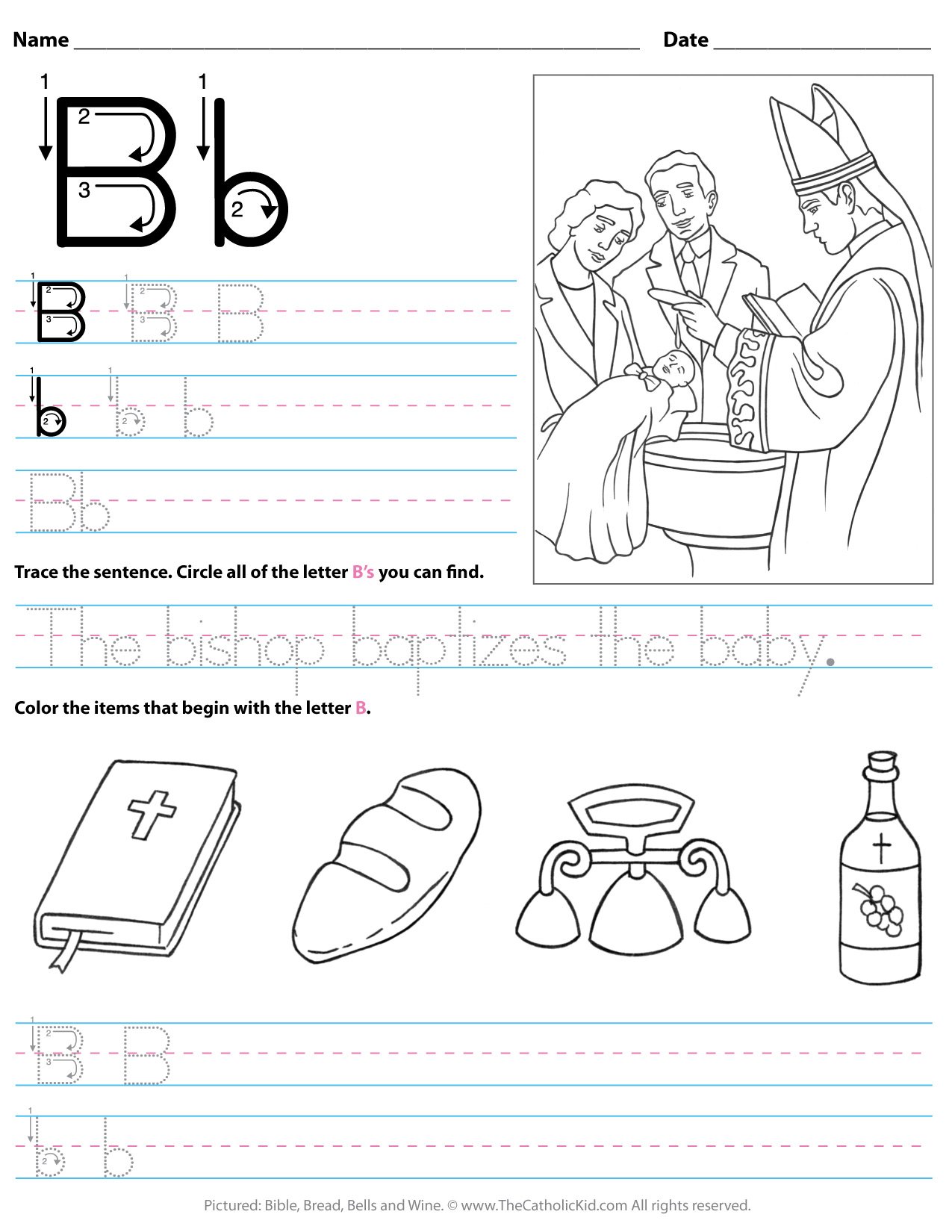 letter b worksheet preschool