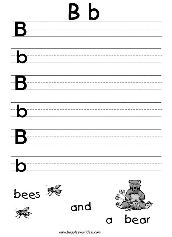 Letter B Alphabet Worksheets