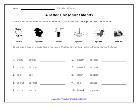 letter blend worksheet